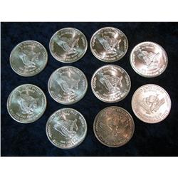 11. (10) Historic .999 Fine Silver 1 oz. rounds minted from U.S. Strategic Stockpile Silver