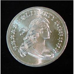 24. Bust Dollar Design One Troy Ounce .999 Fine Silver.BU.