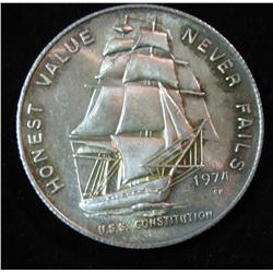 27. 1974 U.S. Constitution "Honest Value Never Fails" One Troy Ounce .999