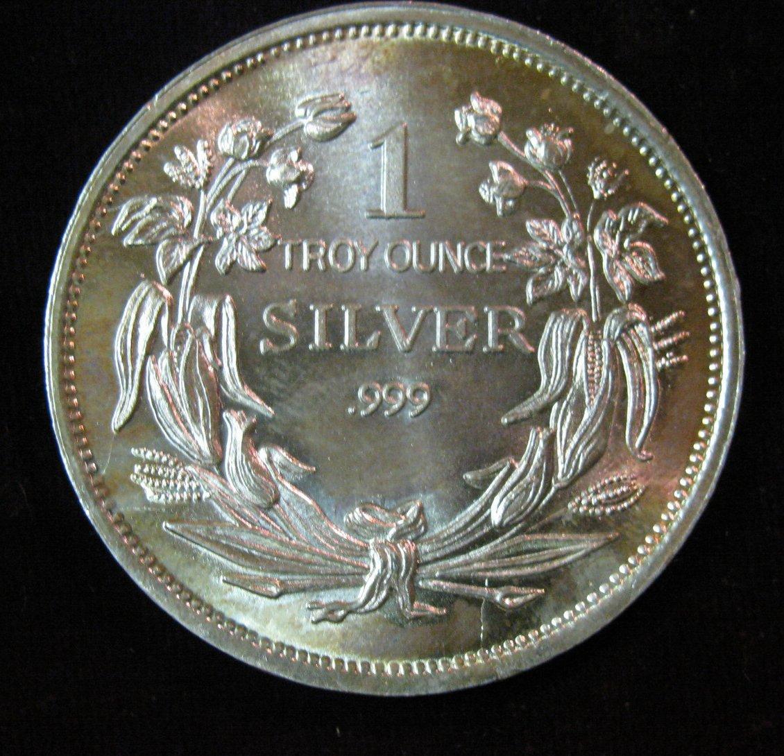 28. Liberty Seated Dollar Design One Troy Ounce .999 Fine Silver