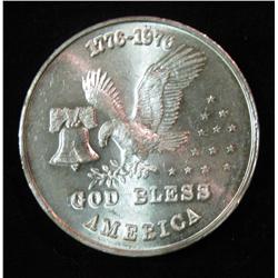 31. 1776-1976 God Bless America One Ounce .999 Fine Silver. BU.