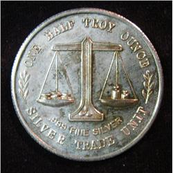 40. Morgan Head One-Half Troy Ounce .999 Fine Silver Trade Unit. 