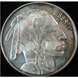 50. Buffalo Nickel Design One Troy Ounce .999 Fine Silver. BU.