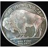 Image 2 : 50. Buffalo Nickel Design One Troy Ounce .999 Fine Silver. BU.