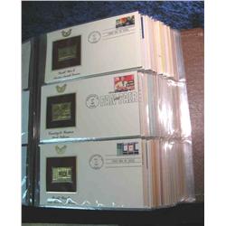 51. Large Simulated Leather Bound Album titled "Golden Replicas of U.S. Stamps