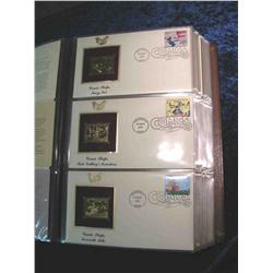 52. Large Simulated Leather Bound Album titled "Golden Replicas of U.S. Stamps