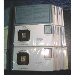 55. Large Simulated Leather Bound Album titled "Golden Replicas of U.S. Classic 