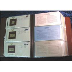 56. Large Simulated Leather Bound Album titled "Golden Replicas of U.S. Stamps"  