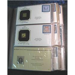 57. Large Simulated Leather Bound Album titled "Golden Replicas of U.S. Classic Stamps"