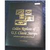 Image 2 : 57. Large Simulated Leather Bound Album titled "Golden Replicas of U.S. Classic Stamps"