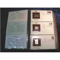 60. Large Simulated Leather Bound Album titled "Golden Replicas of U.S. Stamps