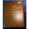 Image 2 : 61. Large Simulated Leather Bound Album titled "Golden Replicas of U.S. Stamps"