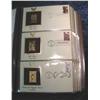 Image 1 : 63. Large Simulated Leather Bound Album titled "Golden Replicas of U.S. Stamps" 