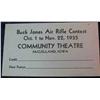 Image 1 : 81. 1935 Coupon for "Buck Jones Air Rifle Contest" held at the Community