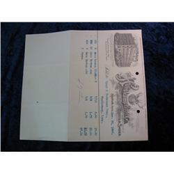 99. 1906 Invoice from the Huiskamp Bros. Co. Boots & Shoes. Nice litho.