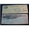 Image 1 : 117. Pair 1928-29 Cancelled Checks "Harry W. Benecke" Denmark State Bank.
