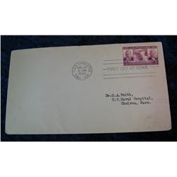 203. First Day of Issue 1939 Cover with Postmark aboard the U.S.S. Charleston