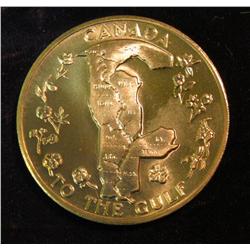 210. 1970 Mississippi River Parkway Foundation Brass Medal. BU. 39mm.