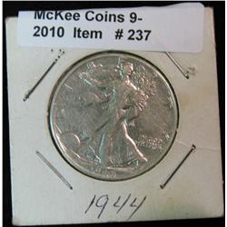 237. 1944 P Walking Liberty Half Dollar. VF 20.