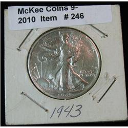 246. 1943 P Walking Liberty Half Dollar. F-12.