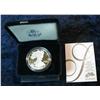 Image 2 : 270. 2007 W American Eagle Proof Dollar in original case of issue with literature.