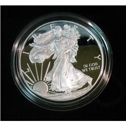 271. 2008 W American Eagle Proof Dollar in original case of issue with literature.