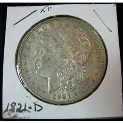 275. 1921 D Morgan Silver Dollar. EF 40.