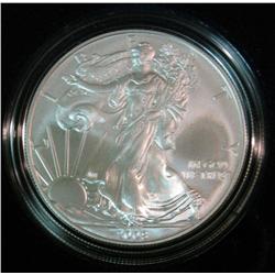 278. 2008 W American Eagle BU Silver Dollar. Original as issued in box.