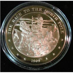292. 1909 "The Race to the North Pole" Proof Medal. Encapsulated. 46mm.