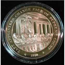 293. 1910 "Taft appointees change face of Supreme Court" Proof Medal. Encapsulated. 46mm.