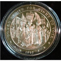 295. 1912 "Women Strive for Right to Vote" Proof Medal. Encapsulated. 46mm.