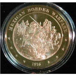299. 1916 "Mexican Border Warfare" Proof Bronze Medal. Encapsulated. 46mm.