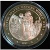 Image 1 : 300. "1917 U.S. Enter World War I" Proof Bronze Medal. Encapsulated. 46mm.