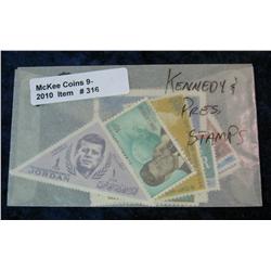 316. Group of Kennedy & other U.S. Presidents Stamps.