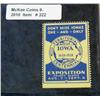 Image 1 : 322. 1838-1938 Iowa Territorial Centennial Exposition Stamp. Mint condition.