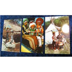 328. (3) Different Indian Related Post Cards. Unissued.