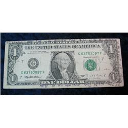 337. Series 1995 "Lazarus" $1 Federal Reserve Note. Interesting.