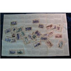 340. Centennial Commemoration California Stamp Set with sheet for placing
