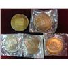 Image 1 : 375. Set of (5) Different Webster City, Iowa Bronze Medals. BU. Includes: