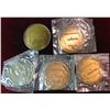 Image 2 : 376. Set of (5) Different Webster City, Iowa Bronze Medals. BU. Includes: