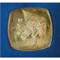 404. Spirit of '76 Sterling Silver Bar in velvet-lined box. Weighs 1.67 ozs.