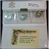Image 1 : 415. Three-Piece Set of Sterling Silver Medals from the Vatican in original 