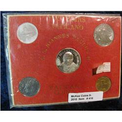 416. John Paul II Five-Piece Set of Vatican coins in original holder.
