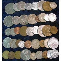 418. (4) Great Britain Coins; (3) Swss Coins; & (36) other Foreign Coins