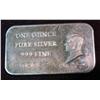 Image 1 : 426. John F. Kennedy 1 Ounce .999 Fine Silver Ingot. Serial no. 008163.