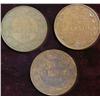Image 1 : 434. 1908, 12, & 13 Canada Large Cents. VG-VF.