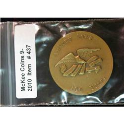 437. 1875-1975 Ankeny, Iowa Centennial Medal. Minted by Medallic Art. Co.