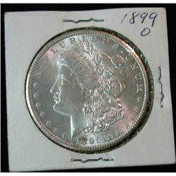 447. 1899 O Morgan Silver Dollar. Brilliant MS 63.