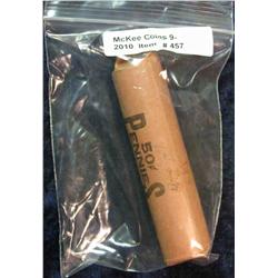 457. 1964 D Original BU Bankwrapped Roll of Lincoln Cents. (50 pcs.).