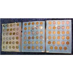 464. 1909-40 Partial Set of Lincoln Cents in a Whitman folder. (62 pcs.)